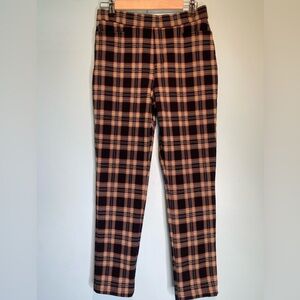 Susan Graver Weekend Premium Stretch Ankle Leggings Women Small Plaid